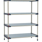 Thumbnail image #1 for Metro MetroMax 4 M4-2460F-63-S4 Solid Polymer Shelving Unit, Stationary Starter, 4 Shelves, 24"D x 60"W x 63"H