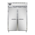 Thumbnail image #1 for Continental Refrigerator Designer Line D2RENSAHD Two-Section Wide Reach-In Refrigerator, Solid Half-Height Doors, Self-Contained