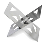 Thumbnail image #1 for Eastern Tabletop Lexus 1731X Multi-Level X-Shaped Stainless Steel Buffet Riser, 5"H