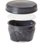 Thumbnail image #2 for Dinex DX3353IL44 Round Insulated Polypropylene Soup Bowl Lid, Graphite Gray, For Use with Disposable Lid