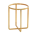 Thumbnail image #2 for Cal-Mil Brooklyn 23791-10-130 Round Wire Buffet Riser, 8" Diameter x 10"H, Antique Brass Finish