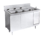 Thumbnail image #1 for La Rosa Refrigeration L-40168-28 Ice Cream Freezer Cabinet, 68"W x 28"D, 8-Hole Double Row, Stainless Steel, Self-Contained
