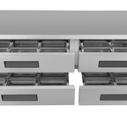 Thumbnail image #6 for Koolmore KM-BR-844D 84-Inch Commercial Chef Base Refrigerator with 4 Refrigerated Drawers, Digital Control, Stainless Steel