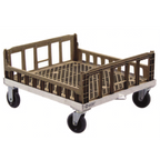 Thumbnail image #1 for New Age NS926 Crisping Basket Dolly, Open-Frame Aluminum, 29-3/4"W x 26-3/4"D x 8"H, 5" Platform Casters