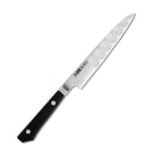 Thumbnail image #1 for Korin Inc Glestain HGL-HGPE-120 Petty Knife, 4-3/4" Blade, Hollow Ground, Forged Stainless Steel, Wood Handle