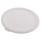 Thumbnail image #1 for Alegacy Foodservice Products PECR68W Round Polycarbonate Storage Container Lid, White, 9 in, Fits 6 & 8 qt Case of 12