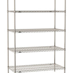 Thumbnail image #1 for Metro Super Erecta SE-1848S-74-S5 Stationary Starter Wire Shelving Unit, 48"W x 18"D x 74"H, 800 lb. capacity per shelf, 2000 lb. capacity per unit
