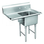 Thumbnail image #1 for GSW USA SH18241L 1-Compartment Stainless Steel Sink, 39-1/8"W x 30"D x 45"H, 16-Gauge, Left Drainboard