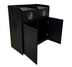 Thumbnail image #5 for Double Underbar Waste Receptacle with Front Swing Doors for Two 36-Gallon Bins, Black