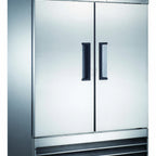 Thumbnail image #1 for Drago DR47F 47 cu. ft. 2-Section Reach-In Freezer, 2 Solid Hinged Doors, Stainless Steel Interior, Bottom-Mounted Self-Contained Refrigeration