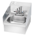 Thumbnail image #2 for Krowne Wall-Mount Stainless Steel Hand Sink with Deck-Mounted Faucet and Side Splashes