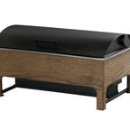 Thumbnail image #1 for Cal-Mil Melrose 27013-136 Rectangular Canned-Heat Chafer, Wood and Metal, Matte Black/Chocolate Brown, 22 x 14 x 13.5 in