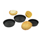 Thumbnail image #1 for Matfer Bourgeat Exoglass 345659 Round Fluted Tartlet Mold, 4-1/3" Diameter x 3/4"H, Nonstick Composite