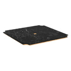 Thumbnail image #1 for Steelite International Mogogo, Clix MGSCXBHB0201 Square Bottom Shelf, 14" x 14", Nero Marquina Marble High-Pressure Laminate, Bamboo Core