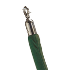 Thumbnail image #1 for AARCO Form-A-Line TR-126 8 ft Green Velour Rope with Polished Chrome Snap Hook