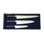Thumbnail image #1 for Korin Inc Togiharu HTO-MO3 3-Piece Molybdenum Knife Set: 8-1/4" Gyutou, 10-1/2" Sujihiki & 6" Petty, Right-Handed