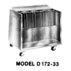 Thumbnail image #1 for Piper Products/Servolift Eastern DH172-33 Heated Dish Storage Cart, Double Compartment, Extra Low, Enclosed Stainless Steel
