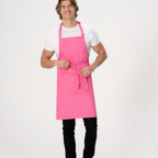 Thumbnail image #1 for Chef Works F8 -HOT-0 Butcher Apron, Hot Pink, 65/35 Poly/Cotton, Adjustable Neck, 1 Divided Pocket