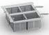 Thumbnail image #2 for RATIONAL Portion Basket Kit with 4 Perforated 1/6 GN Baskets and Frame for 2-XS