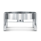 Thumbnail image #1 for Eastern Tabletop Jazz 3999STAND Round Stainless Steel Induction Chafer Stand with Pillar-Style Legs