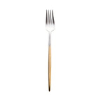 Thumbnail image #1 for Kadra Kitchenware Vikko Dine VF-DF10-VGS Dinner Fork, Two-Tone Brushed Gold & Silver, 18/10 Stainless Steel Case of 144