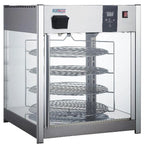 Thumbnail image #5 for DoughXpress BakeryXpress DXP-PW418 Countertop Heated Display Case, 4 Rotating Shelves, Digital Temperature & Humidity Controls