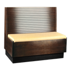 Thumbnail image #1 for JustChair Manufacturing JBS-WPF-42-BEAD Single 48" Booth with Beadboard Wood Back and Upholstered Seat
