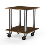 Thumbnail image #1 for Steelite International Mogogo, Modular MGCMDX03WSXW 2-Tier Square Serving Table, Laminated Wood, Casters, 29-1/2" x 29-1/2" x 35"H