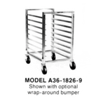 Thumbnail image #1 for Piper Products/Servolift Eastern A36-1826-9 Mobile Aluminum Pan Rack, Counter Height, Open Sides, 9-Pan, End Loading, 18 x 26 in.