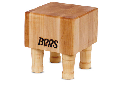 Product image #2 for John Boos Gift Collection 6 x 6 x 4 Inch End Grain Northern Hard Rock Maple Mini-Block Cutting Board with Wooden Legs
