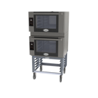Thumbnail image #1 for Cadco Bakerlux™ BLS-4FLD-2 ™ Double-Stack Full-Size Electric Convection Oven with Open Stand, Digital Controls, 4-Pan Capacity per Oven