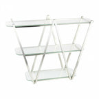 Thumbnail image #1 for Eastern Tabletop AC1775 3-Level W Tabletop Display, 35"W x 11"D x 29-1/2"H, Double-Sided, Stainless Steel, Acrylic Shelves