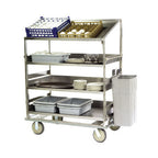 Thumbnail image #1 for Lakeside Manufacturing B599 Soiled Dish Breakdown Cart, 75-1/2"W x 30-7/8"D, 4 Stainless Steel Shelves