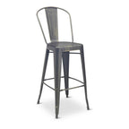 Thumbnail image #2 for G & A Commercial Seating Astor 680-PS Armless Commercial Bar Stool, Metal Back, Upholstered Padded Seat, 12-Gauge Steel Frame