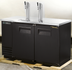 Thumbnail image #5 for True Commercial Direct Draw Beer Dispenser, 2 Half-Barrel Keg Capacity, Flat Top, 2 Columns, Black Exterior