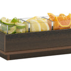 Thumbnail image #1 for Cal-Mil Vista 28616-140 3-Section Brown Plastic Condiment Jar Display, 13 x 5.5 x 4.5 in H