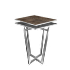 Thumbnail image #1 for Eastern Tabletop CT4475TT Folding Cocktail Table, Reversible Square Wood Top, Sandstone/Charcoal, 30" x 30" x 36"H