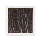 Thumbnail image #1 for Tuxton China Kona GKP-500 6" Square Porcelain Plate, Narrow Rim, Textured, Lava/Porcelain White 1 Dozen