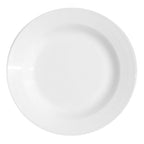 Thumbnail image #1 for Tableware Solutions USA Solar Fine Bone BCSR.10.20 8" Round Bone China Plate, Wide Rim, Embossed Case of 6