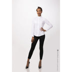 Thumbnail image #1 for Chef Works Formel SFB01W-WHT-3XL Women's Long-Sleeve Chef Dress Shirt, White, 3XL, Poly/Cotton/Elastane
