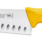 Thumbnail image #1 for Thunder Group SLKF408YW Forged Santoku Knife, 7" Hollow-Ground Blade, Yellow Polypropylene Handle Case of 6