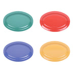 Thumbnail image #1 for G.E.T. Rio - EGS B106OV-MIX Melamine Oval Rimmed Plate, 10" x 6-3/4" x 7/8"H, Assorted Colors