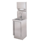 Thumbnail image #1 for IMC/Teddy HS-SEC Freestanding Security Hand Sink, 19-1/4"W x 20-1/2"D, Stainless Steel, Backsplash, Gooseneck Faucet