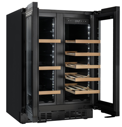 Product image #8 for KoolMore Reserve 24-Inch Panel-Ready Dual-Zone French Door Under-Counter Wine Cooler