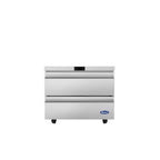 Thumbnail image #1 for Atosa USA, Inc. AUR36D2 Undercounter Refrigerator, 9 cu. ft., 2 Drawers, Stainless Steel, 36-3/8"W x 30"D x 32-1/2"H