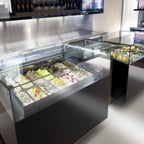 Thumbnail image #1 for Oscartek Rosa ROSA PRO G1000 Gelato Display Case, 39 1/2"W, Curved Glass, Self-Contained Refrigeration