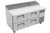 Thumbnail image #7 for True 67-Inch 2-Section Pizza Prep Table with 4 Drawers and Self-Contained Side-Mounted Refrigeration