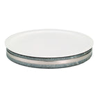 Thumbnail image #1 for G.E.T. Frilich Earth 3256050 Round Cold Food Display Set, 16-1/10" Dia., White China Plate, Cooling Pack, Insulated Basin, Gray Soapstone Base