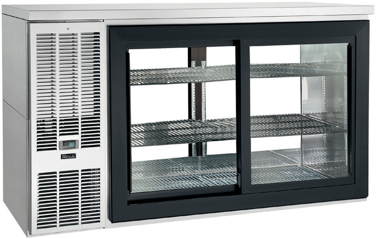 Product image #6 for Perlick SDPS60 Two-Section Pass-Thru Sliding Glass Door Back Bar Cooler, 60 Inch, Self-Contained Side-Mount Refrigeration