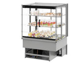 Thumbnail image #1 for Fri-Jado USA MCC 36-3 C SS FD PT 3-Section White Glass Door Merchandiser with Hinged Doors and Bottom-Mounted Self-Contained Refrigeration
